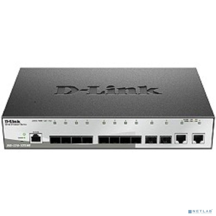 Коммутатор D-Link DGS-1210-12TS/ME/B1A управляемый 12х10/100/1000 2хSFP - фото №1