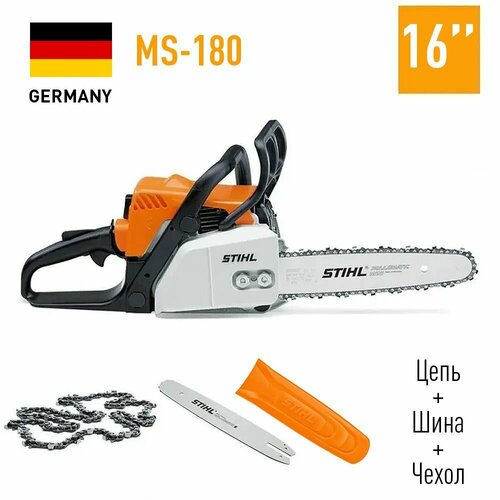 Бензопила STIHL MS 180 16 1.5 кВт Цепь Шина 16 плюс чехол для шины