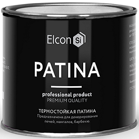 Декоративная Патина Термостойкая Elcon Patina 0.2кг 700 °C для Печей, Мангалов, Барбекю, Золото / Элкон Патина.