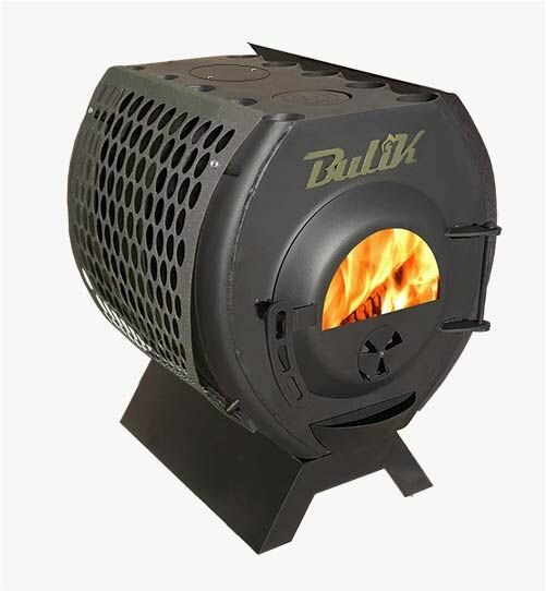 фото Печь отопительная дровяная длительного горения Bulik 200 стекло c экраном