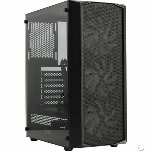 Powercase CMRMX-L3 Корпус Rhombus X3 Mesh LED, Tempered Glass, 3x 120mm 5-color fan, чёрный, ATX (CMRMX-L3) корпус powercase rhombus x3 mesh led atx tempered glass cmrmx l3 black