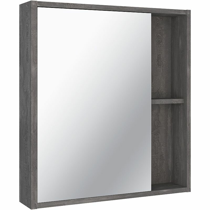 Зеркальный шкаф Runo железный камень Эко 60 (00-00001325)