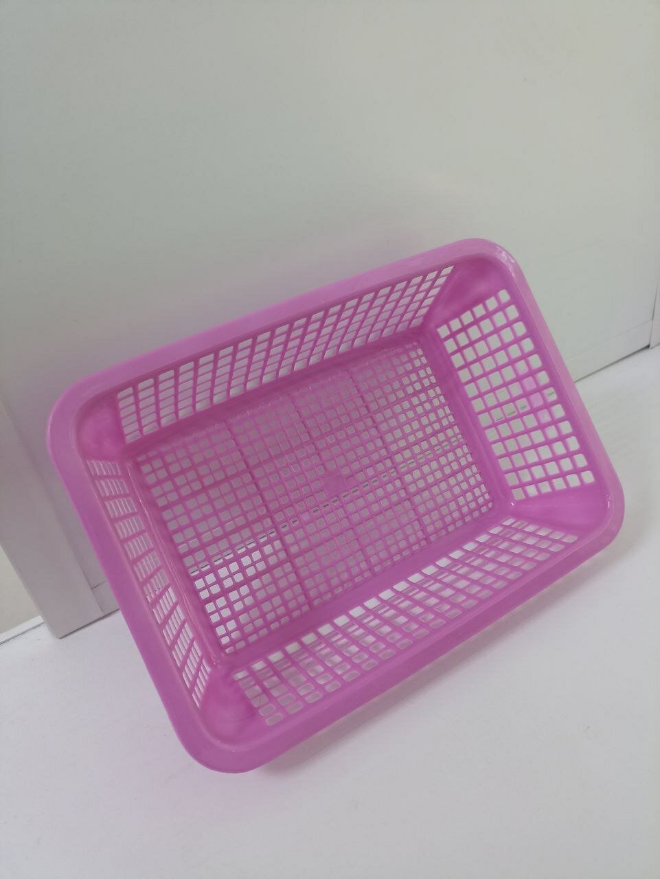 Корзина для хранения пластик 26x18x7 см набор 2шт сиреневого цвета