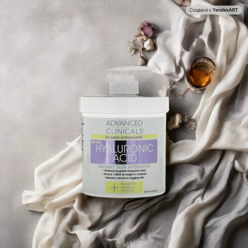 Изображение товара Advanced Clinicals, гиалуроновая кислота, мгновенное увлажнение кожи, 454 г