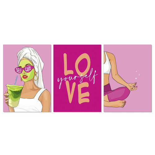 Набор постеров Арт Дизайн Люби себя 21x297 см 865₽