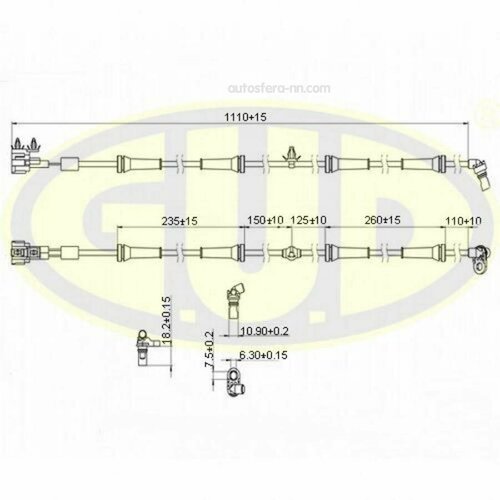 GUD GABS03117 Датчик ABS зад 1320₽