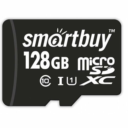 Карта памяти SmartBuy microSDXC 128Gb UHS-I Cl10 +ад, SB128GBSDCL карта памяти 128gb digma microsdxc class 10 card10 dgfca128a01 с переходником под sd