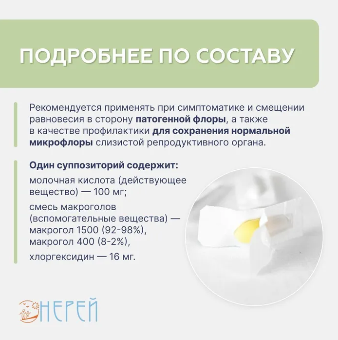 Вагинальные Свечи Лактоэксперт (Lactoexpert) свечи для женщин с пребиотиками 10 шт. по 1 г.