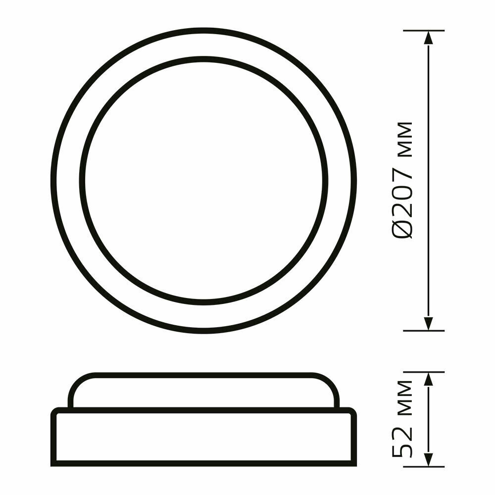 Светильник ЖКХ светодиодный Gauss 25 Вт IP65, накладной, круг, цвет белый - фото №4