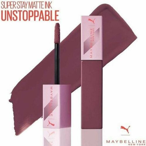 Губная помада Maybelline New York х Puma Super Stay Matte Ink стойкая матовая жидкая тон 12 Unstoppable 5 мл