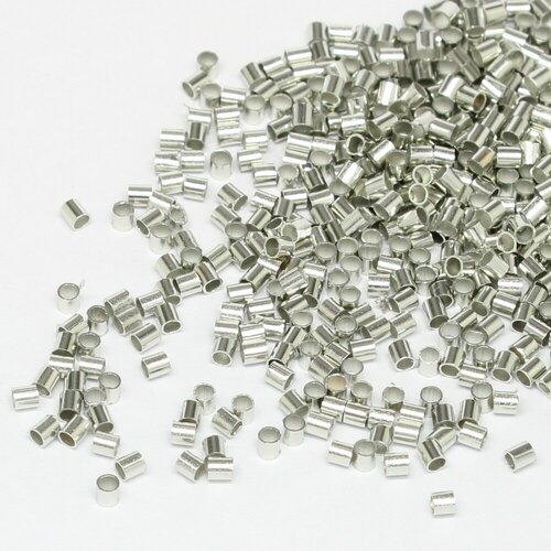 Кримпы серебристые материал латунь размер 1515 мм 2000 штук ВсемБусики 339₽