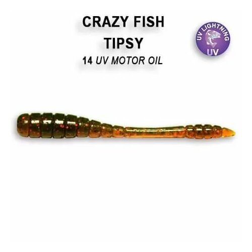 Силиконовая приманка мягкая съедобная Crazy Fish Tipsy 2 50 мм 9-50-14-6 8 шт. силиконовая приманка мягкая съедобная crazy fish tipsy 2 50 мм 9 50 м20 6 8 шт