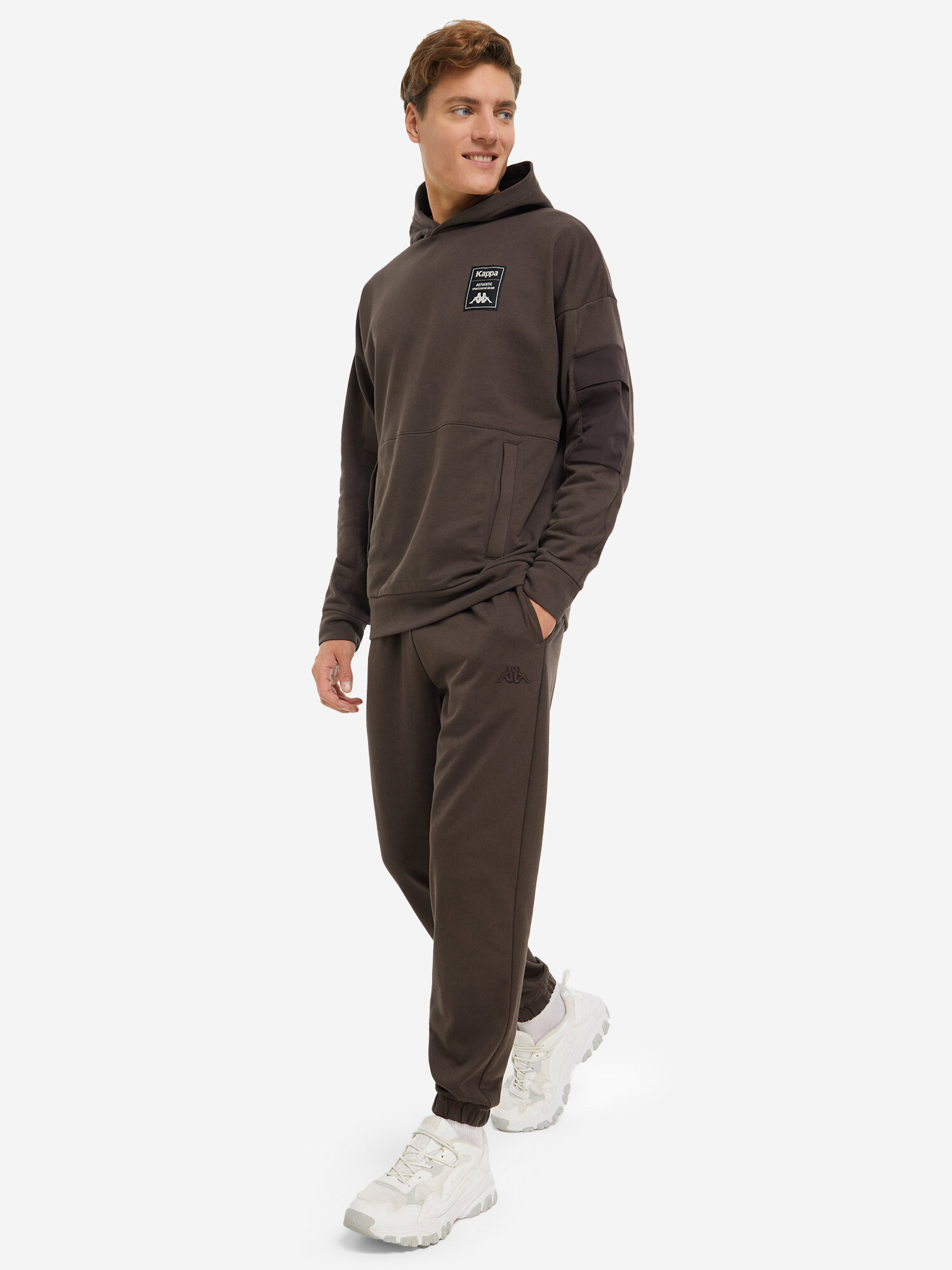 Брюки Kappa, размер 50, коричневый — фото 1