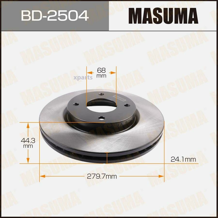 MASUMA BD-2504 Диск тормозной NISSAN TIIDA 07-