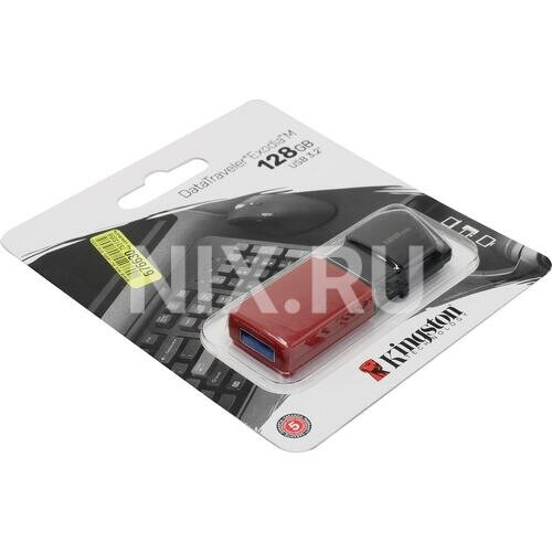 USB Flash Drive 128Gb - Kingston USB 3.2 Gen 1 DataTraveler Exodia M Black-Red DTXM/128GB