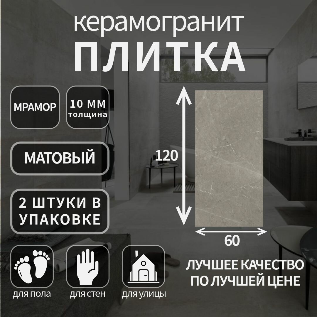 фото Керамогранит Kerranova K-2202, коллекция: Skala, 60x60x10