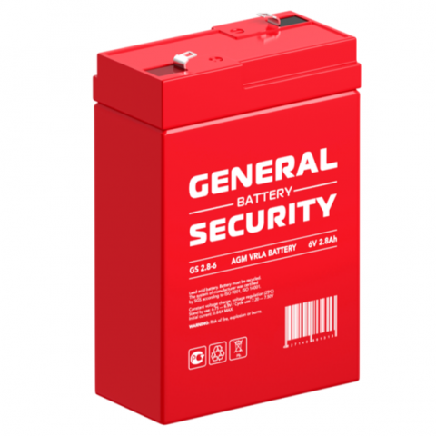 Аккумулятор General Security 6V / 2.8Ah (GS 2.8-6) ИБП / весы / касса / фонарик