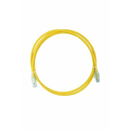 Patch Cord UTP (коммутационный шнур витая пара) Hyperline PC-LPM-UTP-RJ45-RJ45-C6-1.5M-LSZH-YL желтый, Желтый