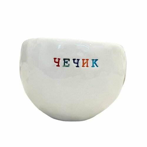 Кружка ручной работы с надписью Чечик керамика 350 мл 3814₽