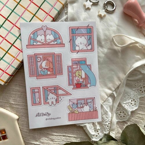 Стикерпак «Окошки», А6