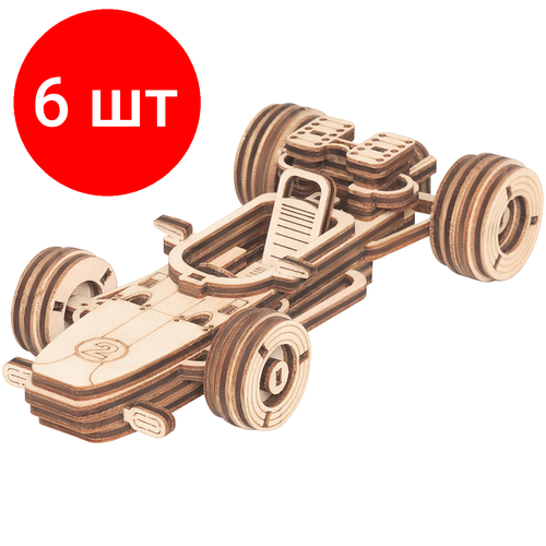 Комплект 6 шт, Конструктор деревянный ТРИ совы 