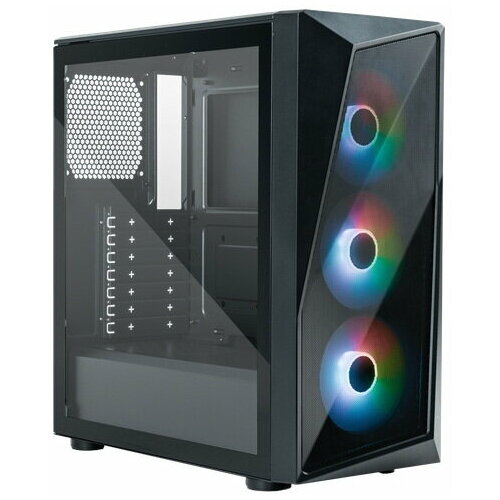 Cooler Master Case CMP 520 ATX, U3+U2, W/O ODD, TG, Front ARGB FAN*3 черный