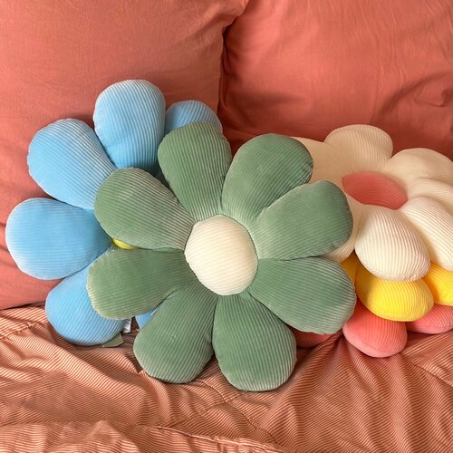 Игрушка-подушка декоративная Ромашка (40см, зеленая) ТОиТО