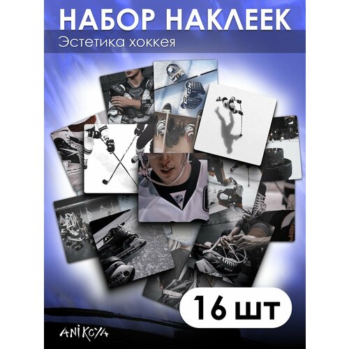 Наклейки эстетика хоккей 16 шт