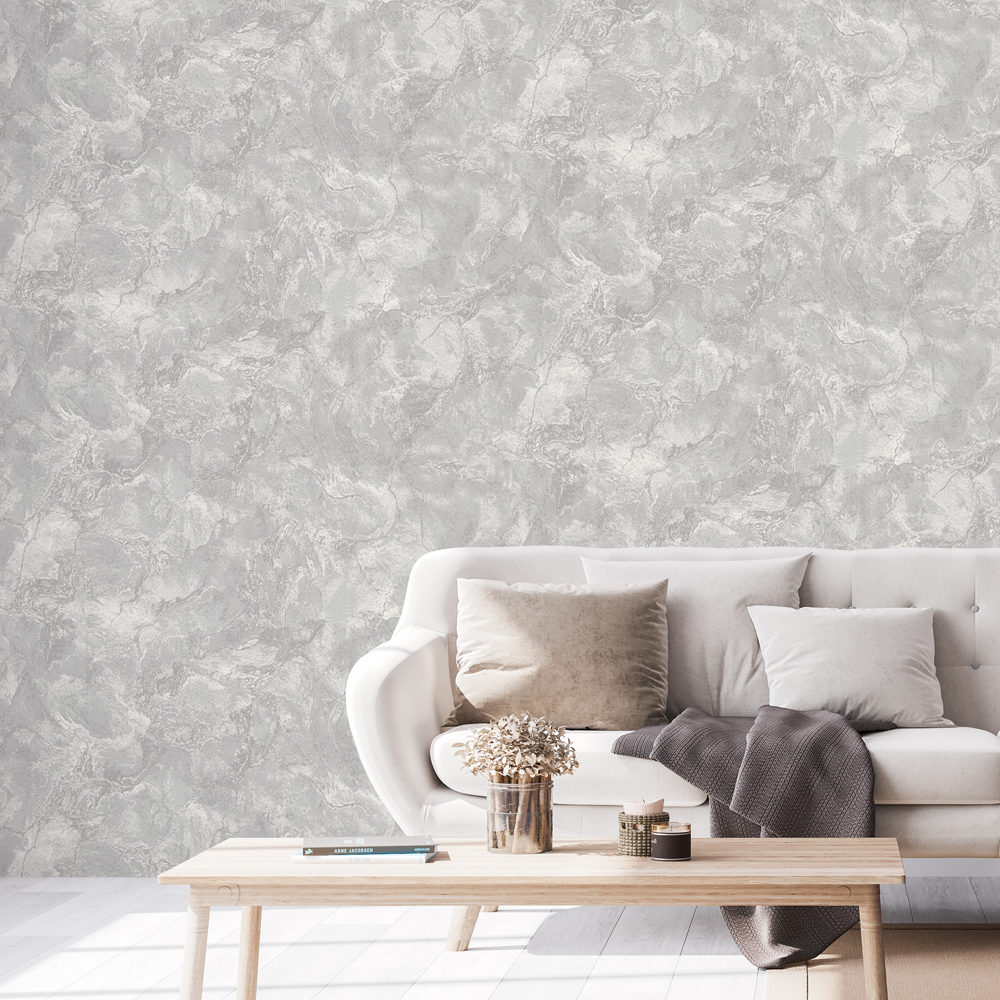 фото Обои флизелиновые Inspire Kabru серые 1.06 м