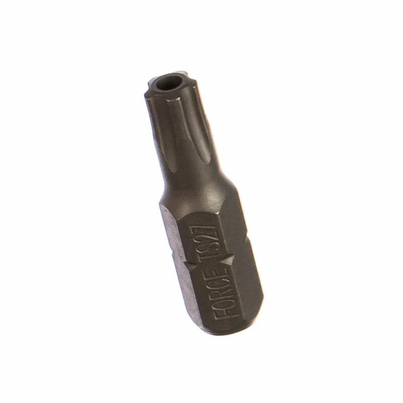 Бита Torx 1/4" пятилучевая, TS27 длина 25 мм, с отверстием, Force 12F2527