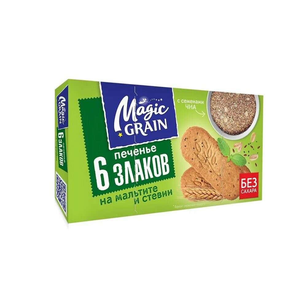Magic Grain Печенье 6 Злаков, 160 г