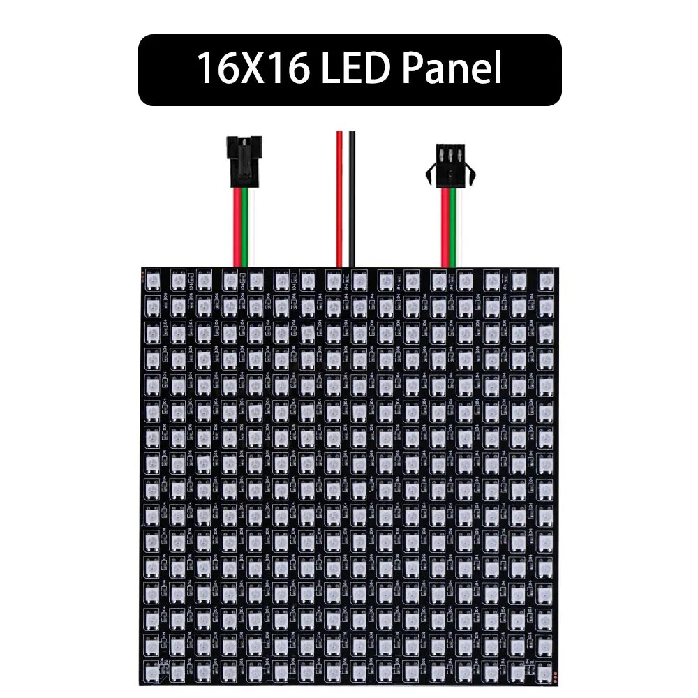 TNALANT WS2812B гибкий светодиодный модуль 8x8/16x16/8x32, 1PCS, 16x16 Led Panel