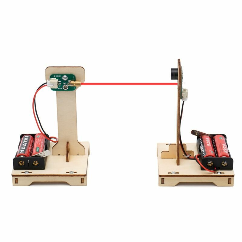 Конструктор деревянный   лазерная инфракрасная сигнализация   модель W073 Бренд DLED