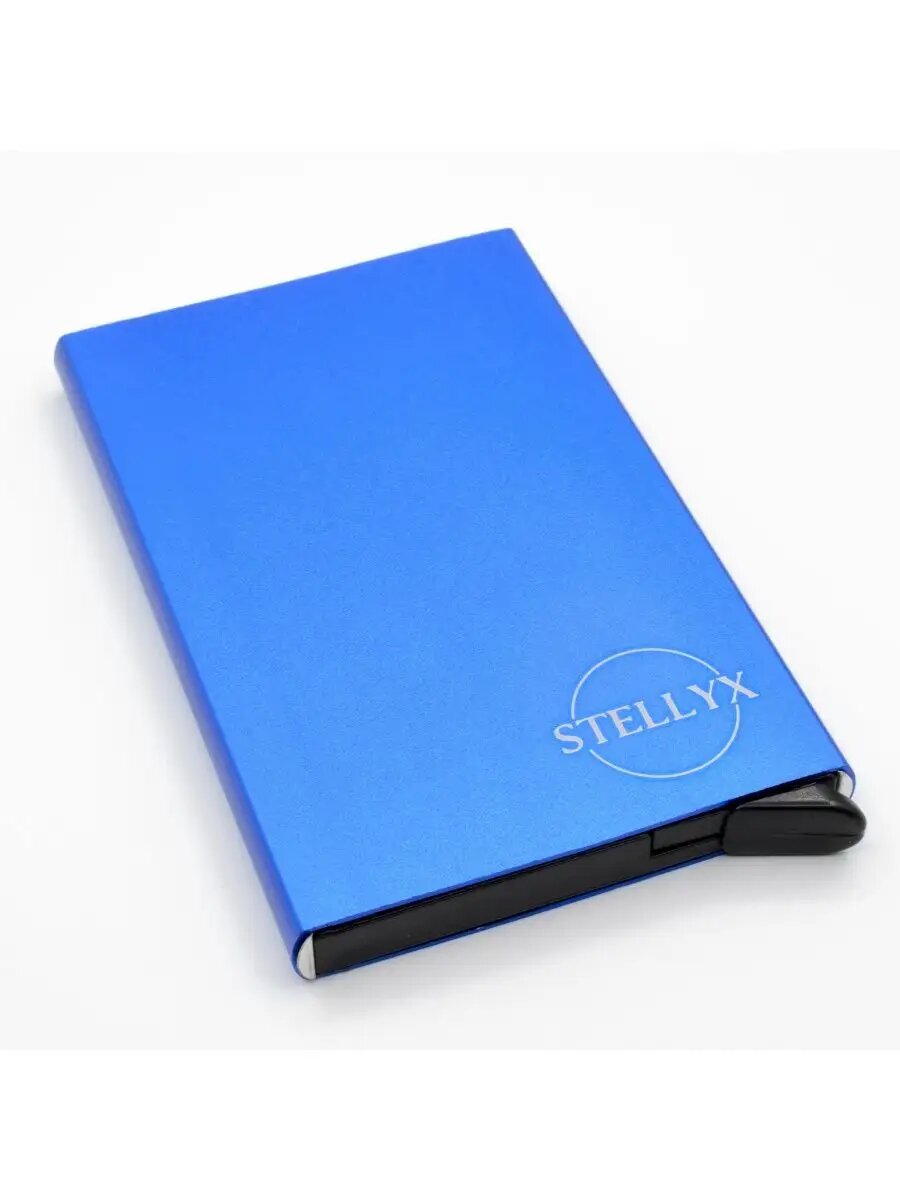 Визитница STELLYX, фактура зернистая, синий/черный — фото 1