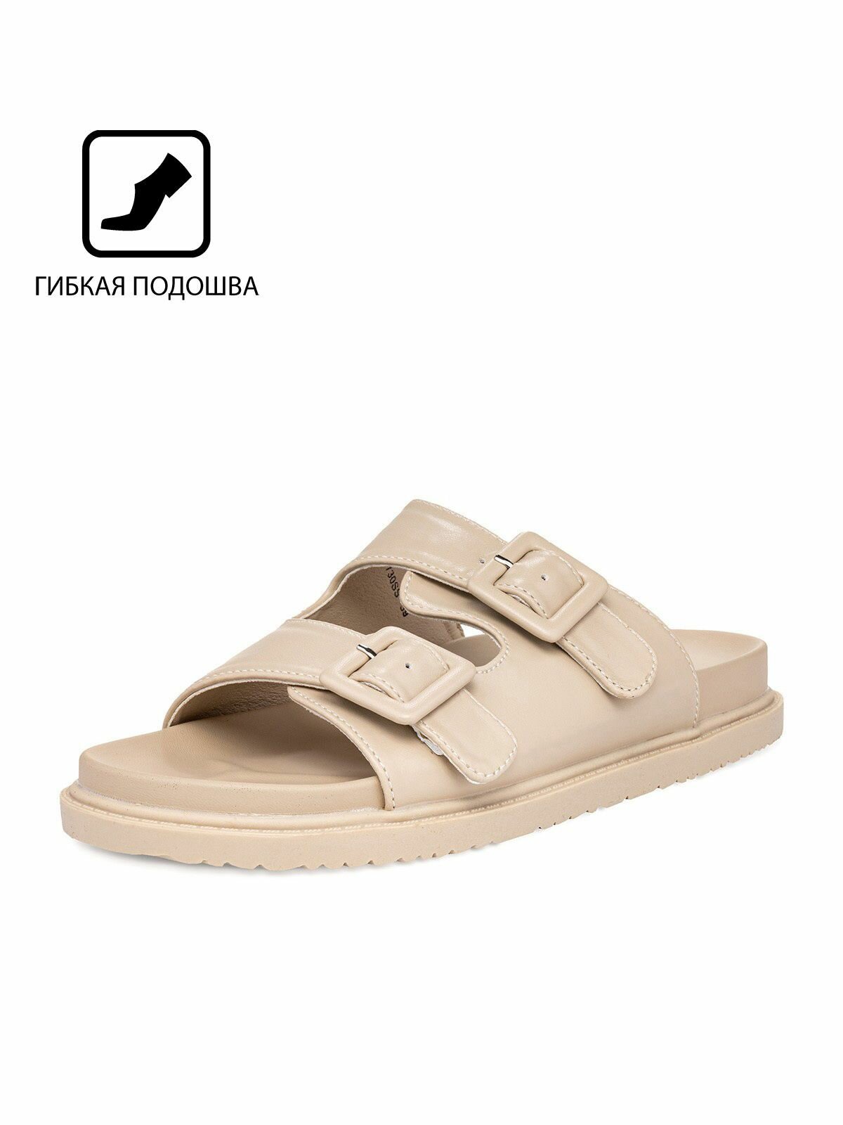 фото Белые сабо кожаные женские со стильной застежкой пражкой INSTREET 145-31WK-732SS