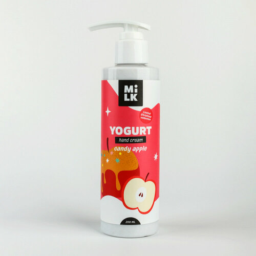 Milk, йогурт для рук с серебристым шиммером (Candy Apple), 200 мл