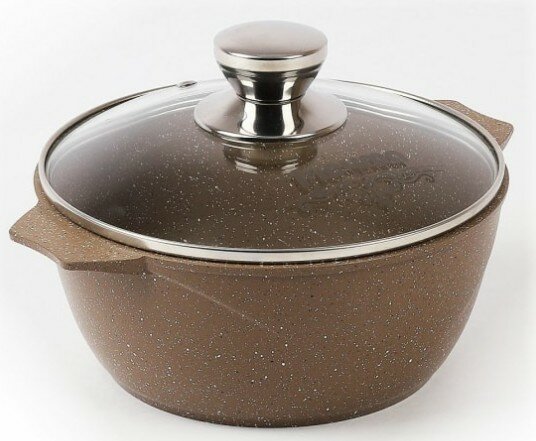 Кастрюля 1 л Мечта Гранит Brown 41806, алюминий