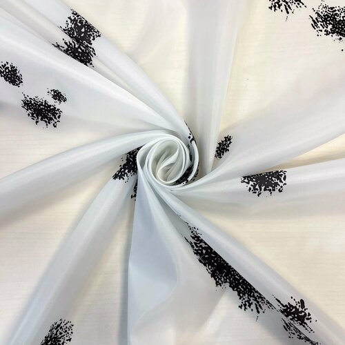 Таффета 190Т КМФ черные пятна на белом 150 см 416₽