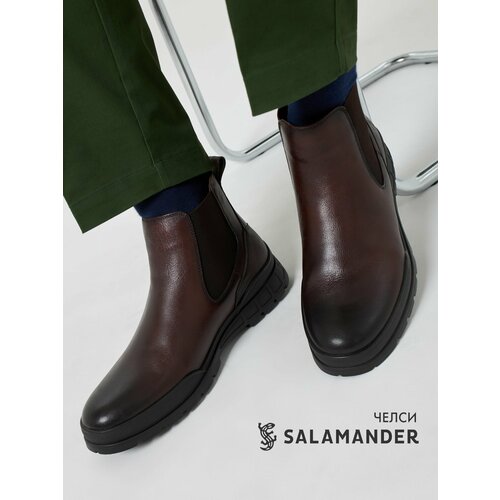 фото Ботинки челси salamander, размер 40, темно-коричневый