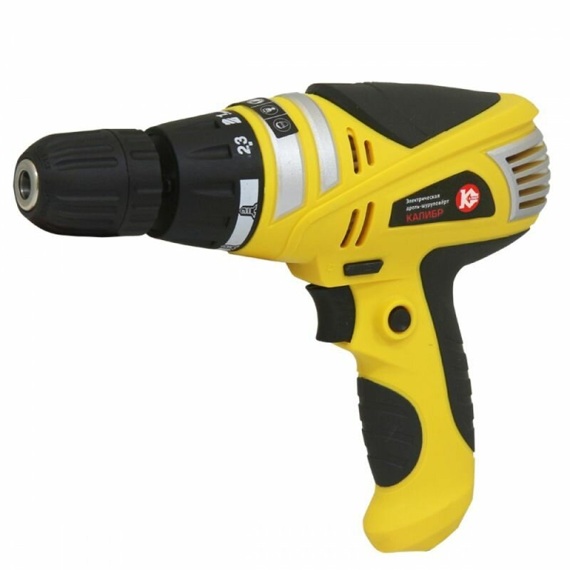 Дрель-шуруповёрт электрическая калибр ДЭ-550ШМ желтый