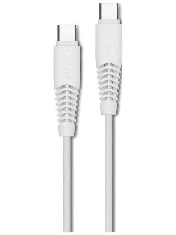 Кабель Philips USB C - USB C, 25W, 1.2м, белый (DLC5531CW/97)