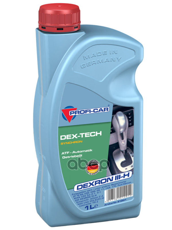 PROF Dex-Tech Dexron III-H (1L) масло трансм. для АКПП! ZF TE-ML 03D/04D/09/11/14A/17C,236.1/5,236.6 PROFI-CAR арт. 21201