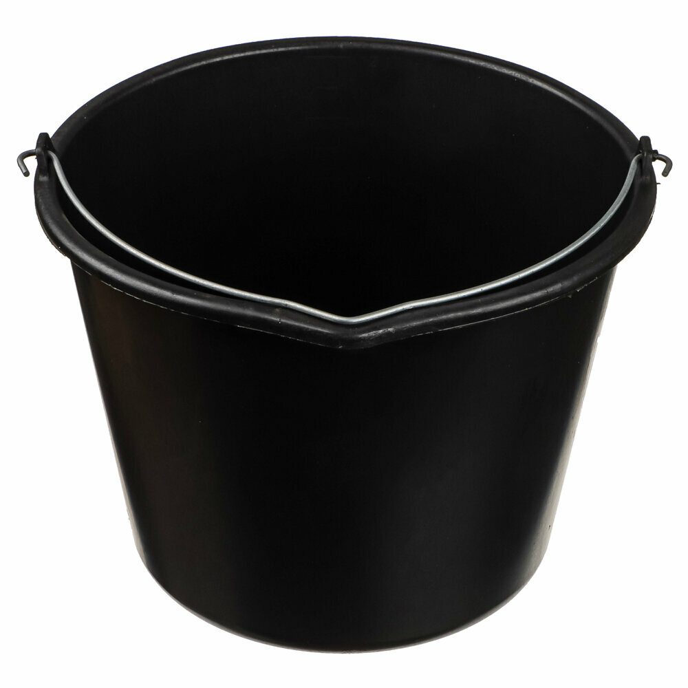 Емкость / Контейнер / Ведро строительное круглое 20 л с ручкой черное пластиковое