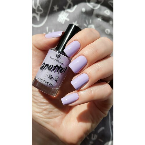 фото Grattol spring lavender - лак для ногтей, нежно-сиреневый, сушка без лампы, халяль, 9 мл