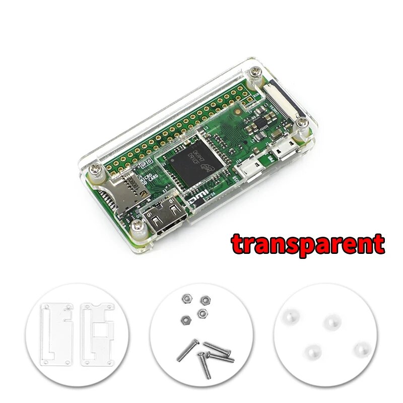 WAVGAT прозрачный акриловый чехол для Raspberry Pi Zero 3 цветов, transparent