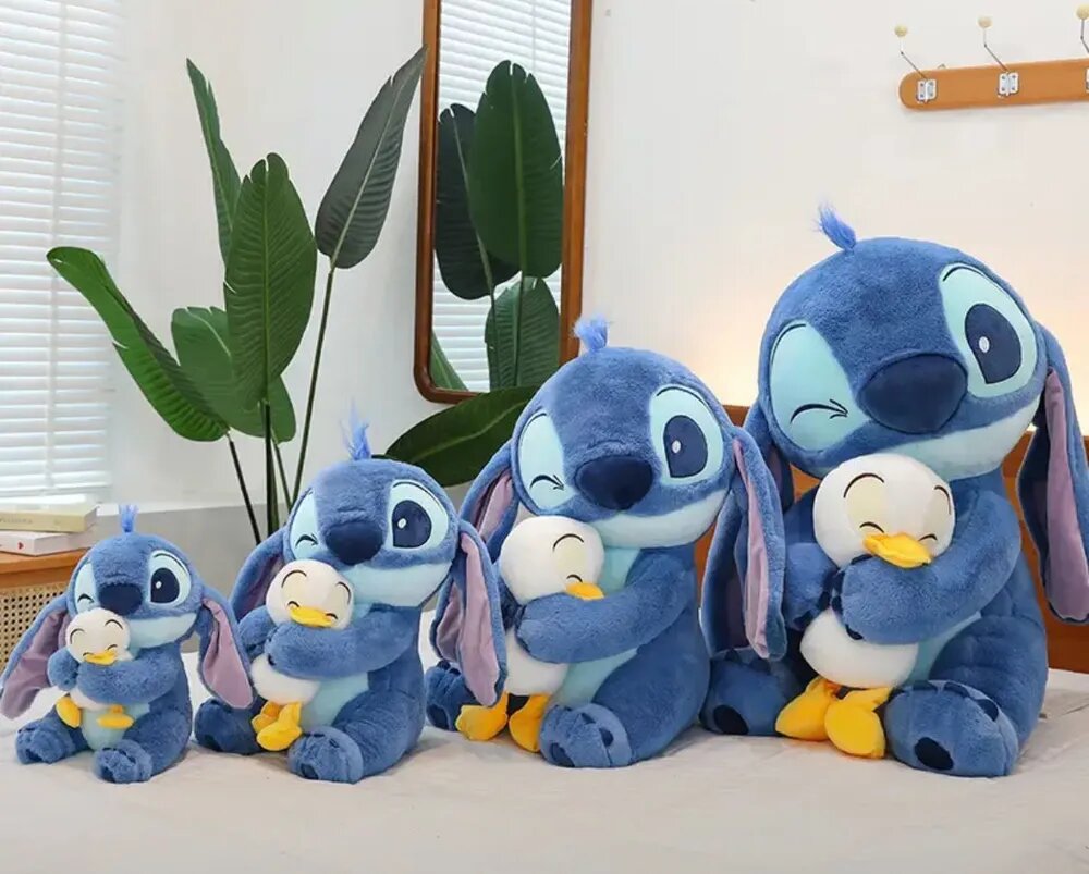 Мягкие Игрушки Xiaomi Мягкая игрушка Стич с уточкой , подушка - антистресс 40 см подарок
