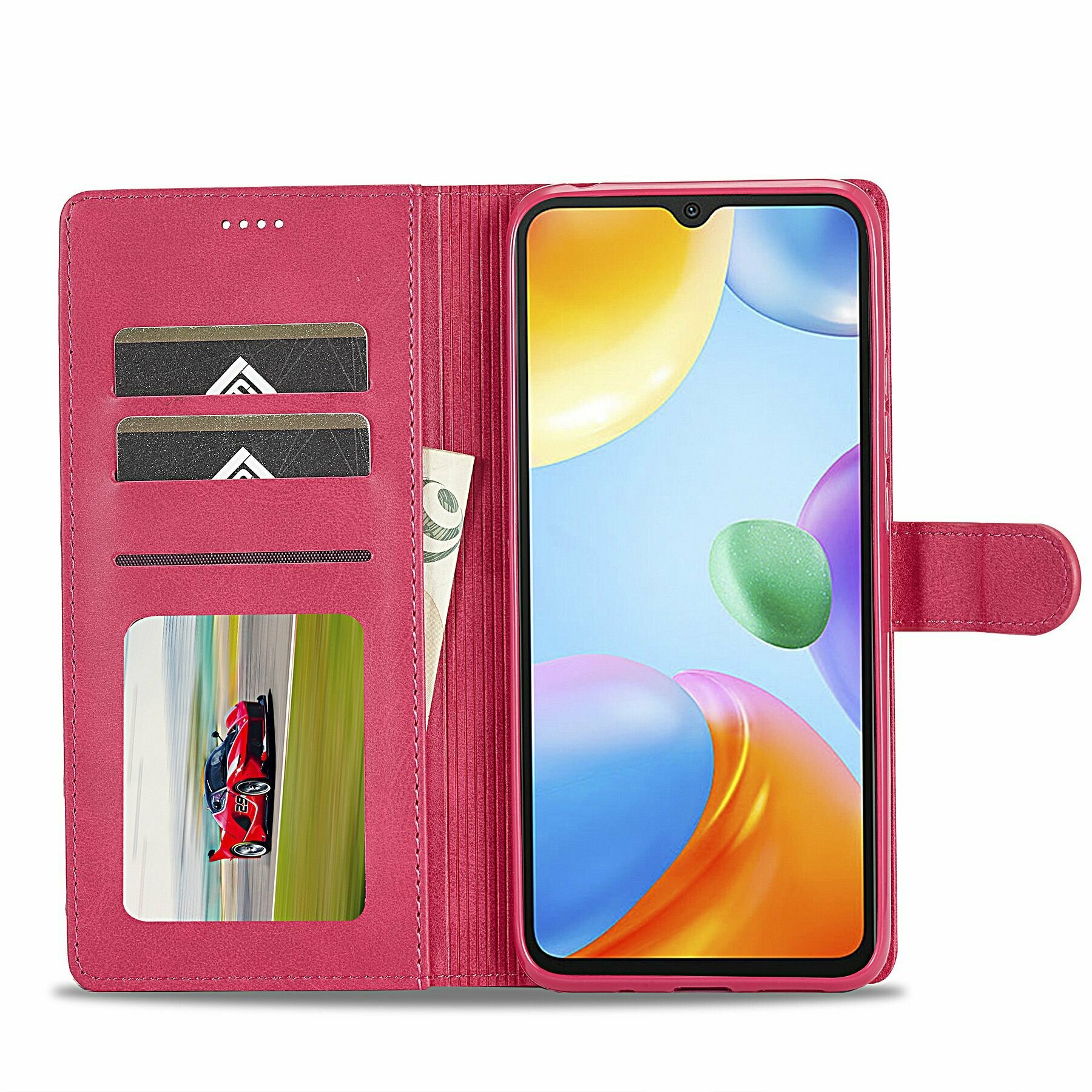 Изображение LCIMEEKE Кожаный книжка чехол для Xiaomi Redmi 10C / Ксяоми Редми 10С / Сяоми Редми 10С с визитницей из экокожи