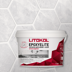 Изображение товара Эпоксидная затирка-клей LITOKOL EpoxyElite E.100 Супербелый 1 кг