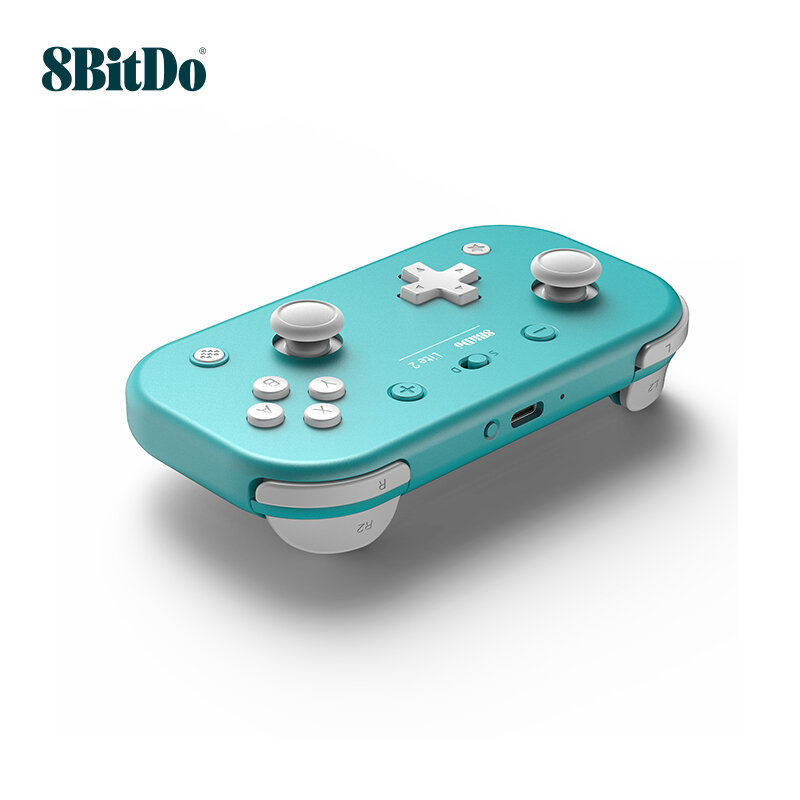 Геймпад 8BitDo Lite 2 Bluetooth Wireless Game Controller for Zelda: Tears of the Kingdom, Motion-Sensing Vibration Compatible with Switch And Android, Peacock Blue