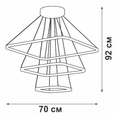 Потолочный светильник Vitaluce V04617-13/3S, LED 115Вт, 3000K, 4770Lm - фото №2